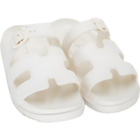 Madden Girl Darliing Banded Footbed Slide Sandals Bone Off White US 7 - Picture 1 of 6